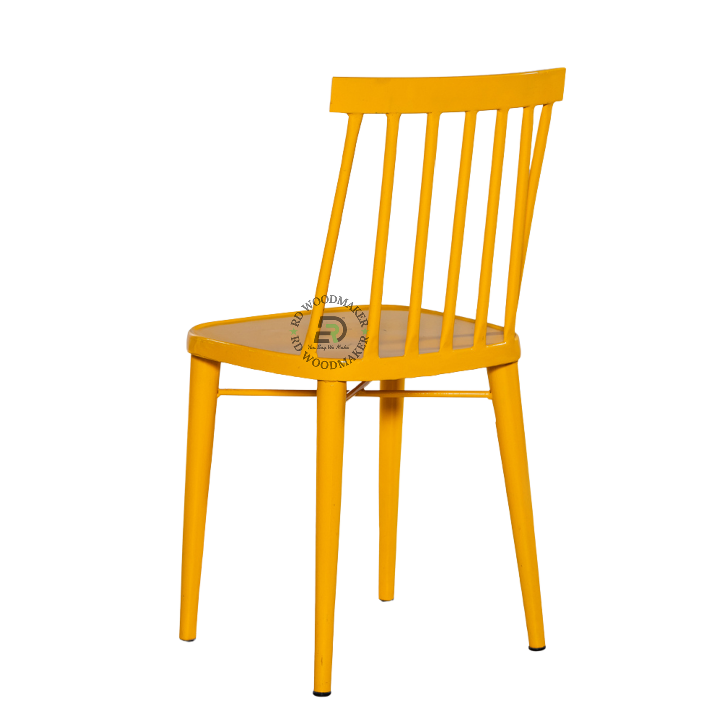 PREMIUM YELLOW METAL SPINDLE BACK DINING CHAIR