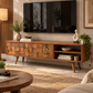 MOSAIC BLOCK-FRONT SOLID WOOD TV UNIT