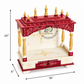 PREMIUM HAND-PAINTED IVORY & RED WOODEN HOME TEMPLE WITH OPEN SHRINE & DOUBLE STORAGE DRAWERS