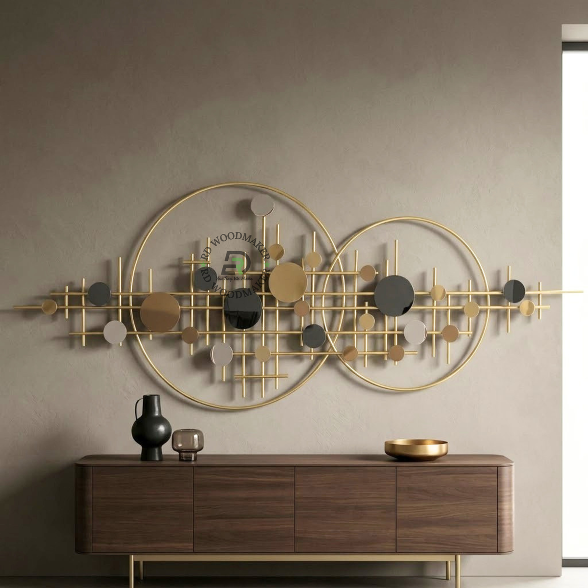 ASTRA GEOMETRIC GOLD METAL WALL DECOR