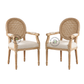 AURELIA CANE ACCENT CHAIR & ROUND DINING TABLE SET