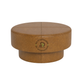 MODERN ROUND LEATHER UPHOLSTERED COFFEE TABLE