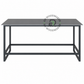 EXTRA-LONG INDUSTRIAL METAL BAR TABLE WITH GREY TOP