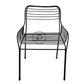 MODERN BLACK METAL WIRE DINING ARMCHAIR