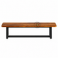 AXEL LIVE EDGE SOLID WOOD BENCH WITH BLACK METAL FRAME