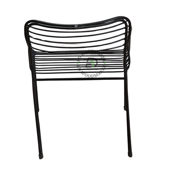 MODERN BLACK METAL WIRE DINING ARMCHAIR