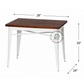 INDUSTRIAL WOOD & METAL DINING TABLE – WHITE FRAME