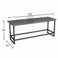 EXTRA-LONG INDUSTRIAL METAL BAR TABLE WITH GREY TOP