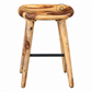 ZORA NATURAL WOOD SADDLE COUNTER STOOL