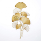 GOLDEN GINKGO CASCADE METAL WALL ART