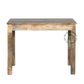 HAND CARVED SOLID WOOD CONSOLE TABLE WITH FLORAL DESIGN