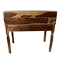 TRADITIONAL WOODEN WRITING DESK WITH HUTCH, DRAWERS AND OPEN SHELVES