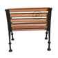 CLASSIC WOODEN SLAT GARDEN ARMCHAIR WITH CAST METAL FRAME