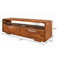 AUREN ROUNDED 2-DRAWER SOLID WOOD TV UNIT