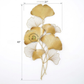 GOLDEN GINKGO CASCADE METAL WALL ART