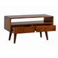 MINIMALIST SOLID WOOD SIDEBOARD WITH OPEN SHELF