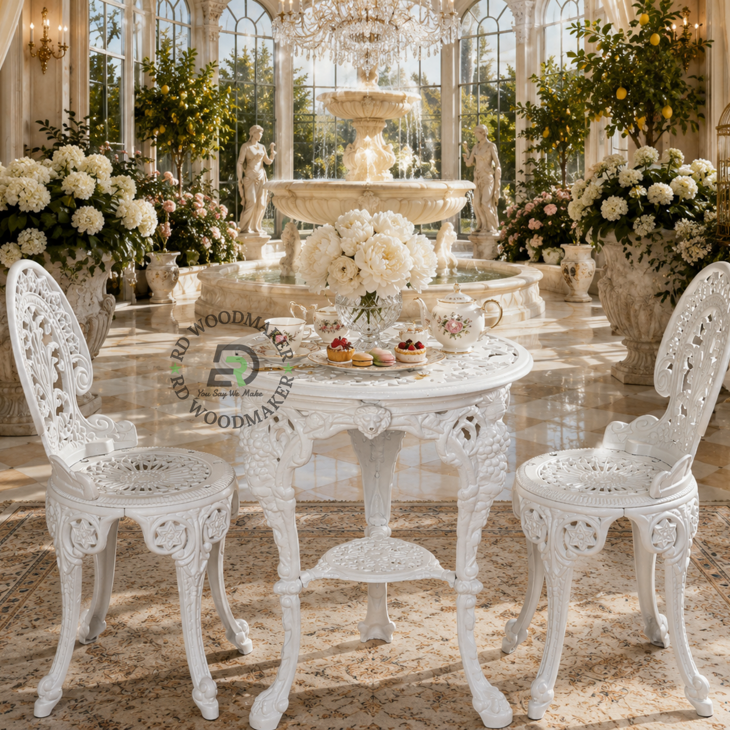 IVORY HERITAGE METAL BISTRO SET