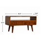 MINIMALIST SOLID WOOD SIDEBOARD WITH OPEN SHELF