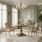 AURELIA CANE ACCENT CHAIR & ROUND DINING TABLE SET