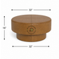 MODERN ROUND LEATHER UPHOLSTERED COFFEE TABLE
