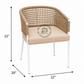 HANDWOVEN ROPE METAL ARMCHAIR WITH CUSHION