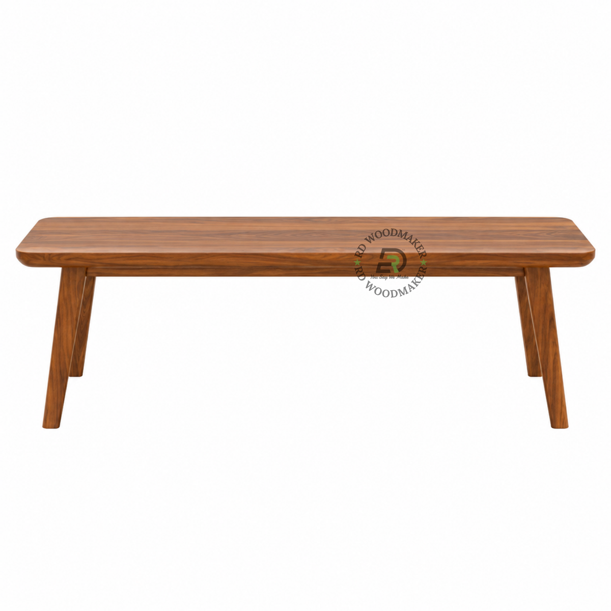 SOREN MINIMAL SOLID WOOD DINING BENCH WITH ANGLED LEGS