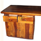 LARGE WOODEN EXECUTIVE DESK WITH DRAWERS AND STORAGE CABINET