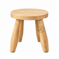 MILO ROUND SOLID WOOD MINI STOOL