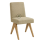 ELARA UPHOLSTERED DINING CHAIR & ROUND WOOD TABLE SET
