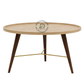 MID-CENTURY MODERN ROUND WOODEN COFFEE TABLE