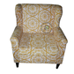 YELLOW FLORAL WINGBACK ACCENT CHAIR