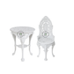 IVORY MEDALLION METAL BISTRO SET