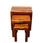 THREE-PIECE SOLID WOOD RECTANGULAR NESTING TABLE SET