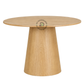 ELARA UPHOLSTERED DINING CHAIR & ROUND WOOD TABLE SET
