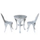 IVORY MEDALLION METAL BISTRO SET