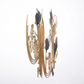 GINKGO BREEZE GOLD & CHARCOAL METAL WALL DECOR