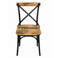 INDUSTRIAL CROSS BACK WOOD AND METAL DINING CHAIR