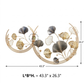 GINKGO BREEZE GOLD & CHARCOAL METAL WALL DECOR
