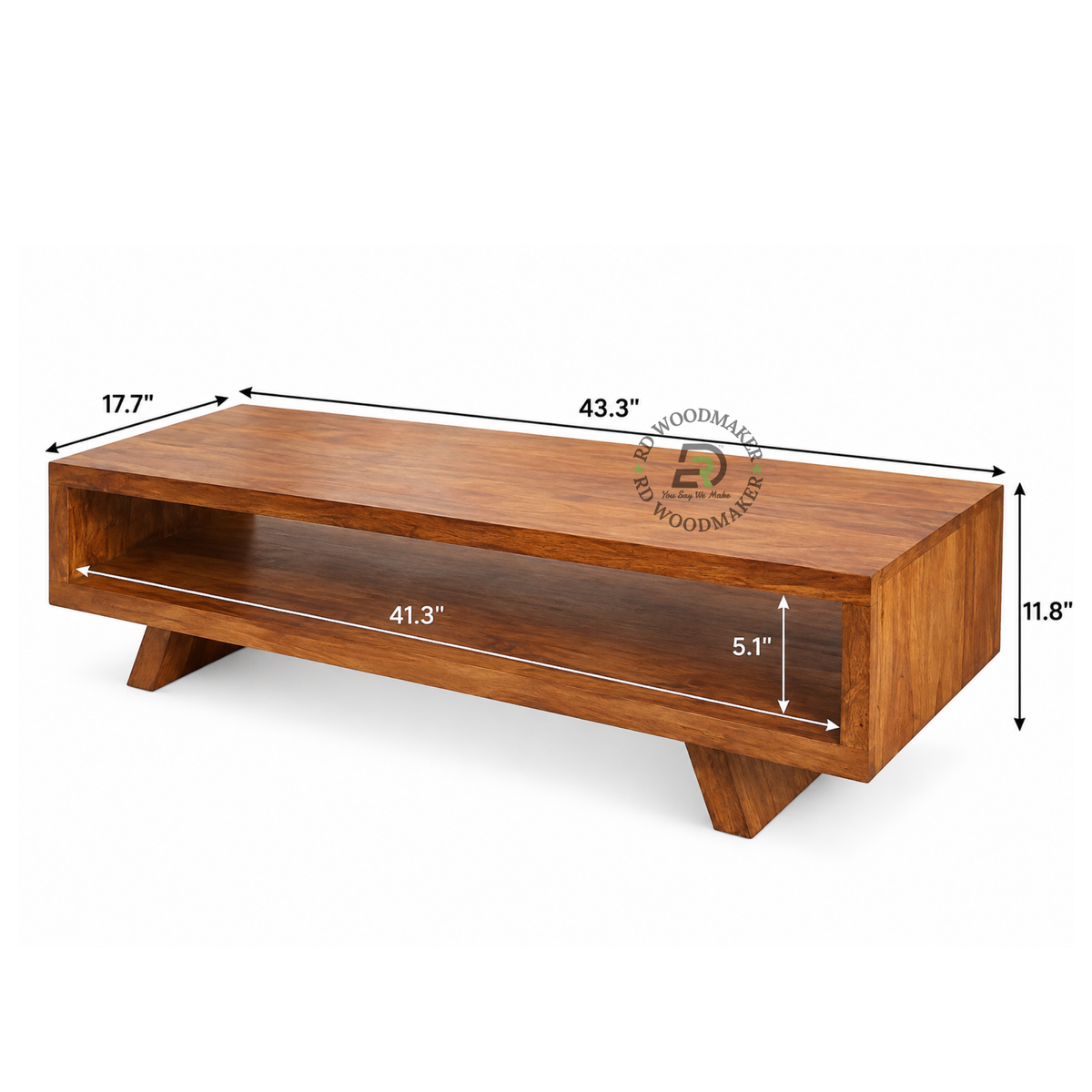 KODA LOW OPEN-SHELF SOLID WOOD TV UNIT