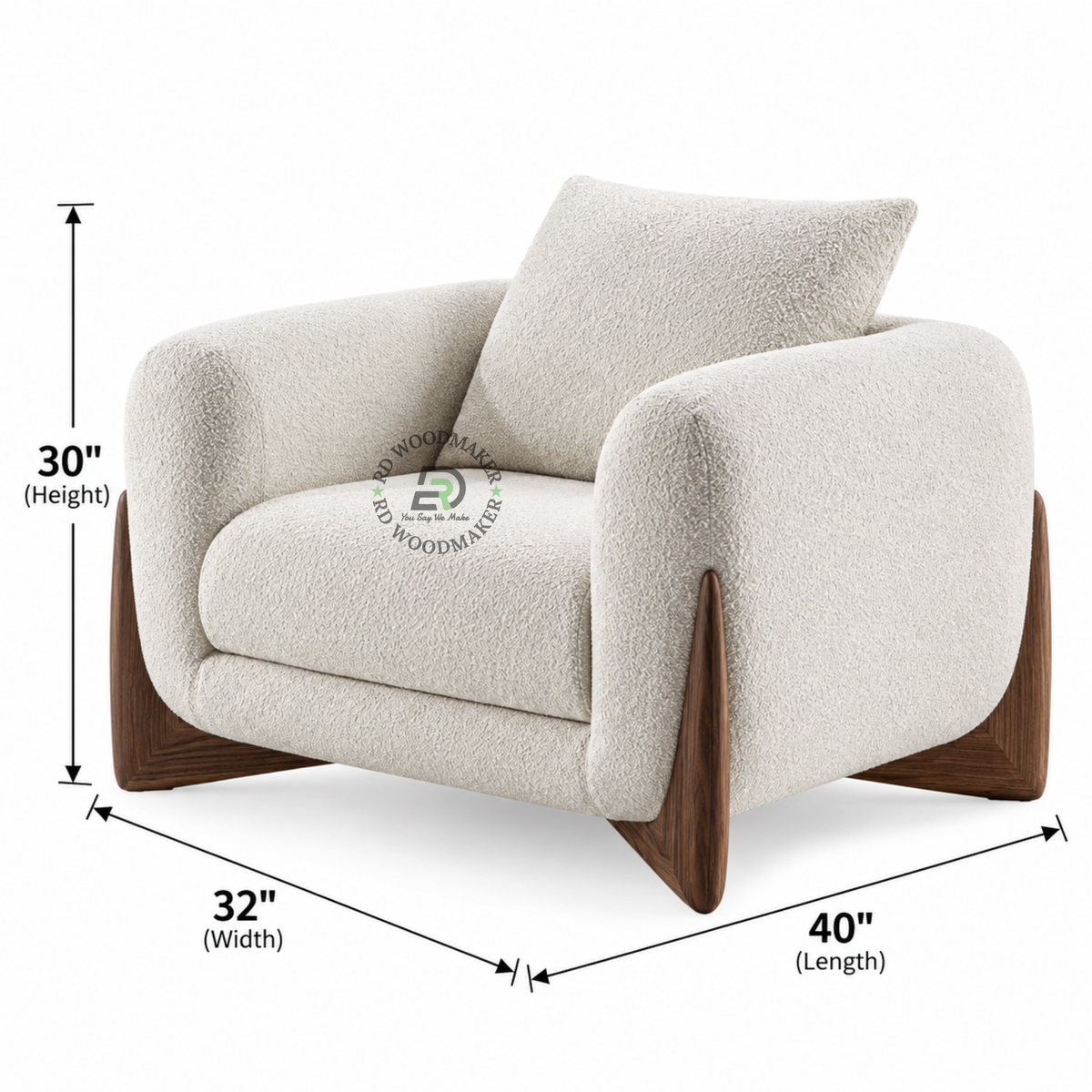 ELORA BOUCLÉ SINGLE SOFA CHAIR