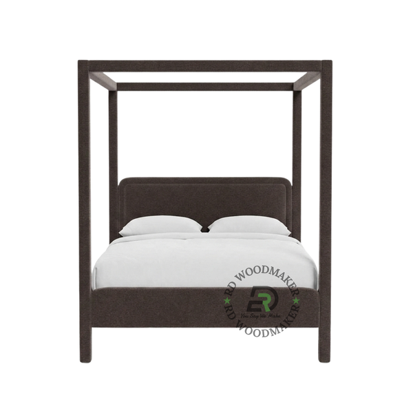MODERN UPHOLSTERED CANOPY BED