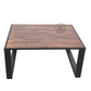 INDUSTRIAL SQUARE WOODEN DINING TABLE WITH BLACK METAL FRAME
