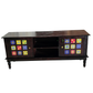 HANDCRAFTED TILE INLAY WOODEN MEDIA SIDEBOARD