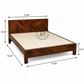 PREMIUM CHEVRON PANEL WOODEN QUEEN SIZE BED