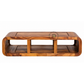 LORCAN ROUNDED OPEN-SHELF SOLID WOOD TV UNIT