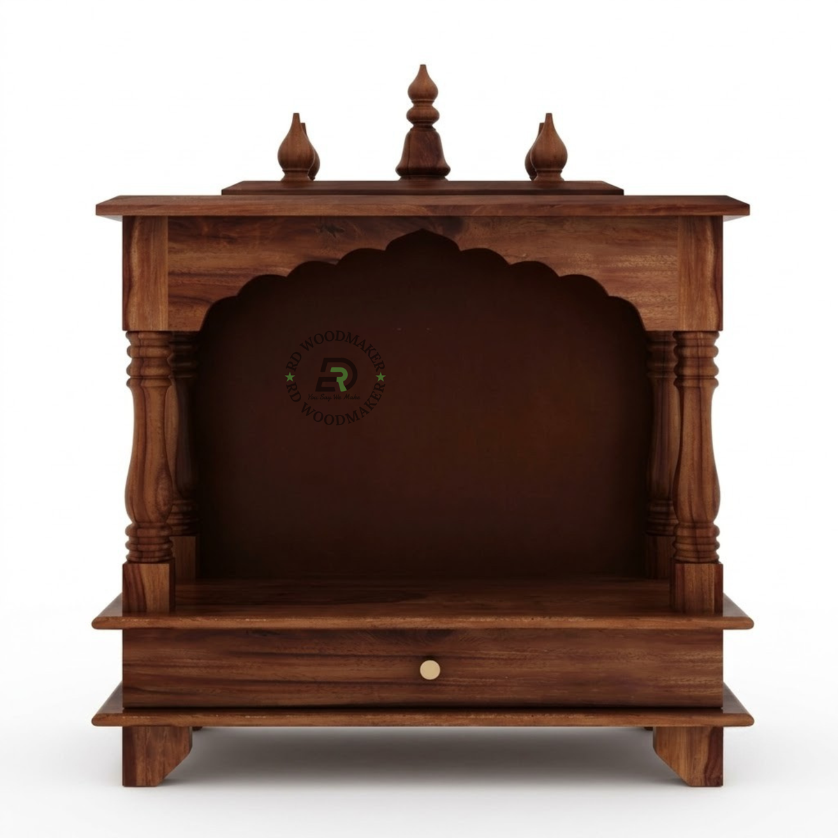 CLASSIC CARVED WOODEN POOJA MANDIR