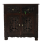 HANDCARVED FLORAL WOODEN STORAGE CABINET