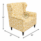 YELLOW FLORAL WINGBACK ACCENT CHAIR