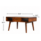 MID-CENTURY SOLID WOOD SIDEBOARD WITH CENTER DRAWER