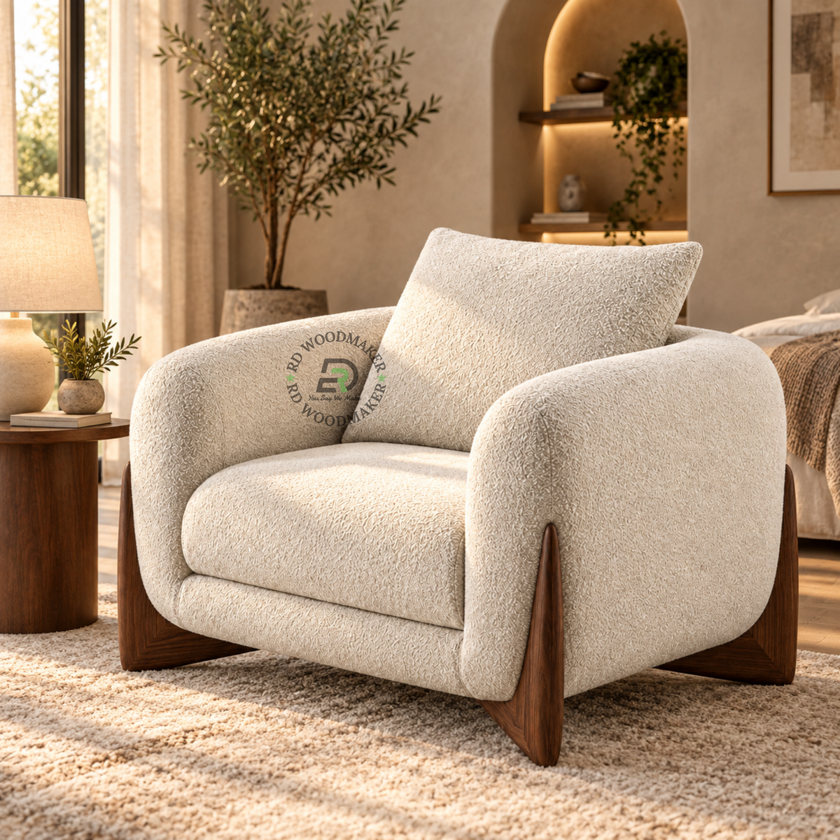 ELORA BOUCLÉ SINGLE SOFA CHAIR